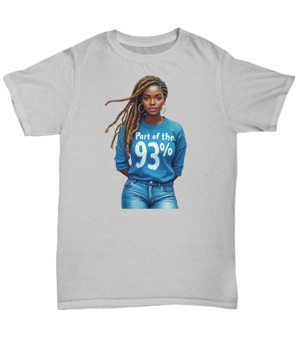 Part of the 93% tee